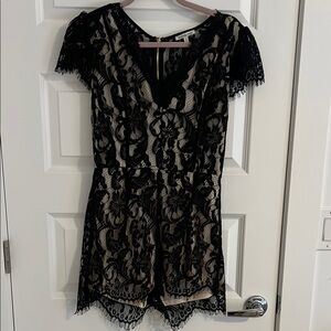 Chic Black Lace Romper